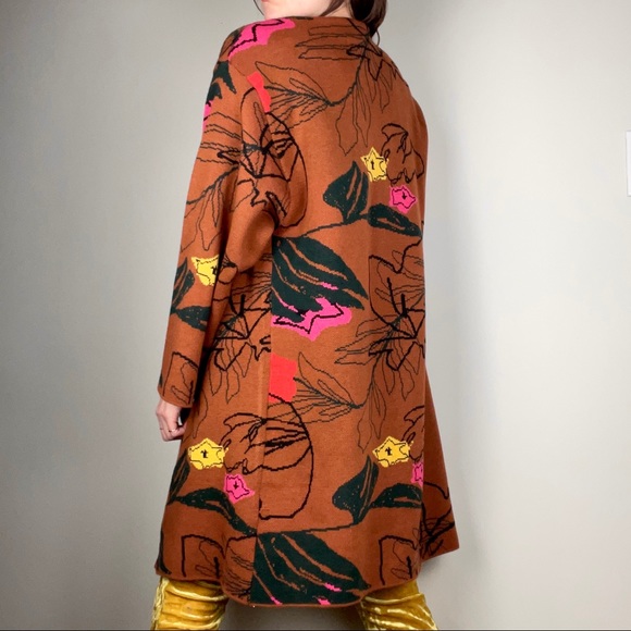 Bel Kazan BNWOT Duster Cardigan in Iris Print - Picture 3 of 4